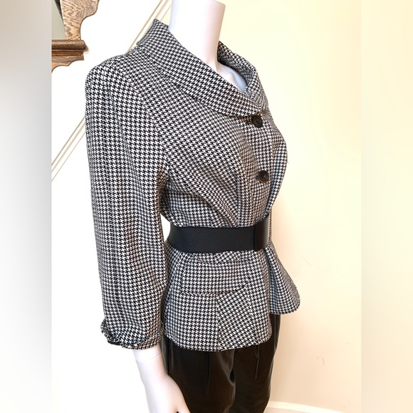 NWT KAY UNGER Houndstooth Blazer - Picture 8 of 9